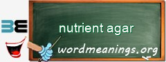 WordMeaning blackboard for nutrient agar